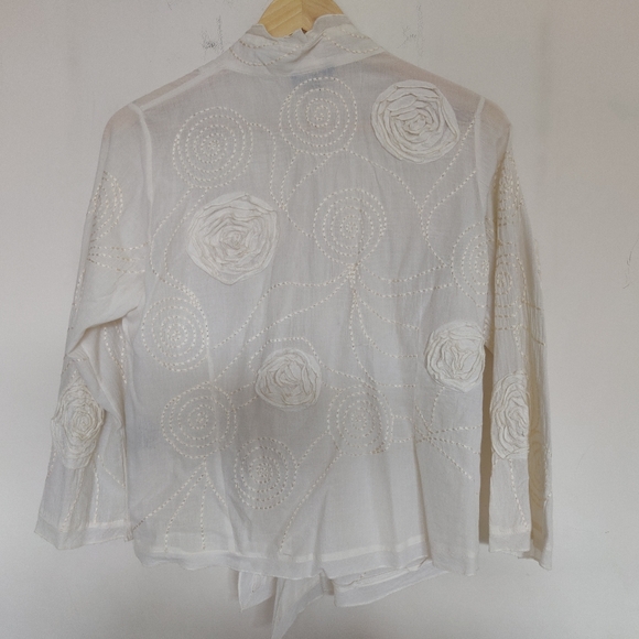 Manan Light Cotton Summer Roses Jacket - Picture 3 of 10